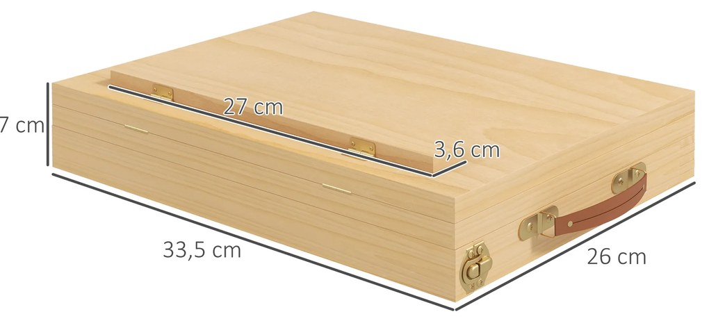 Επιτραπέζιο Σκαλιστήρι Vinsetto, Μικρό Σκαλιστήρι, 1 Συρτάρι, 3 Θήκες, Μασίφ Ξύλο, Φυσικό