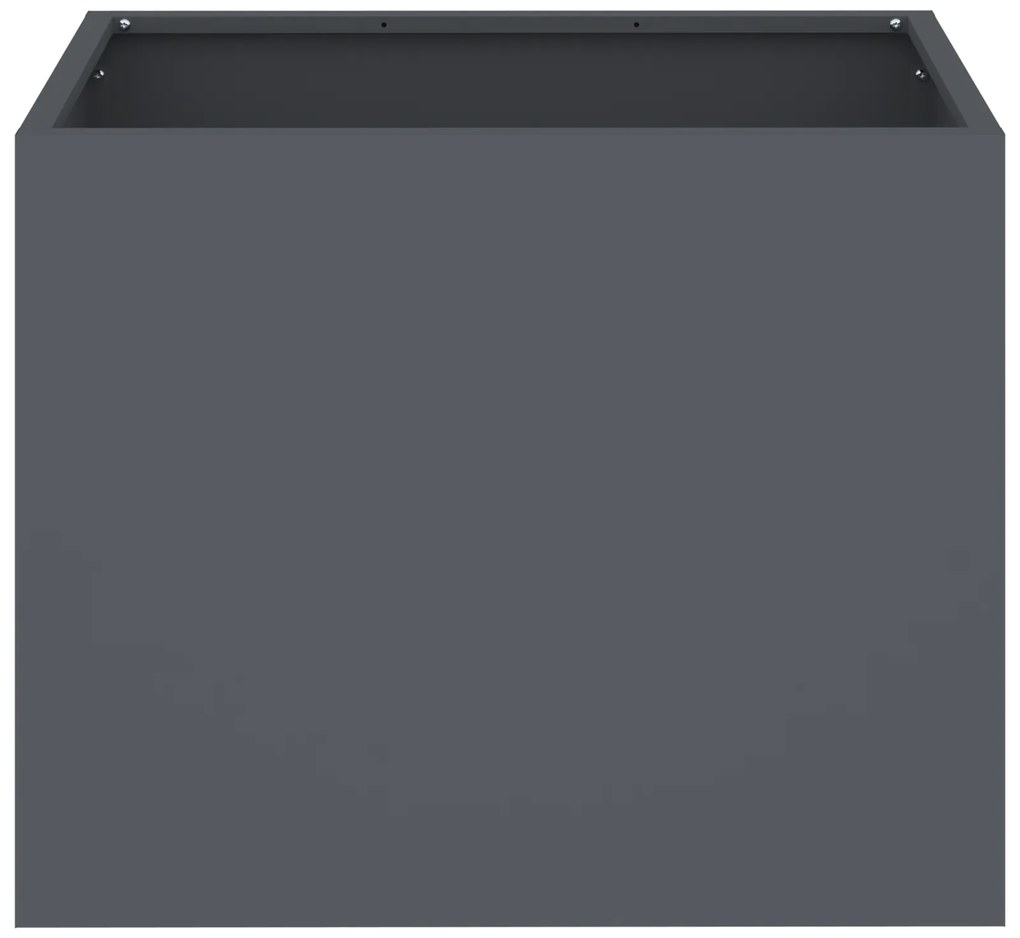 vidaXL Γλάστρα Κήπου Ανθρακί 50 x 32 x 40 εκ Κρύα έλαση από χάλυβα