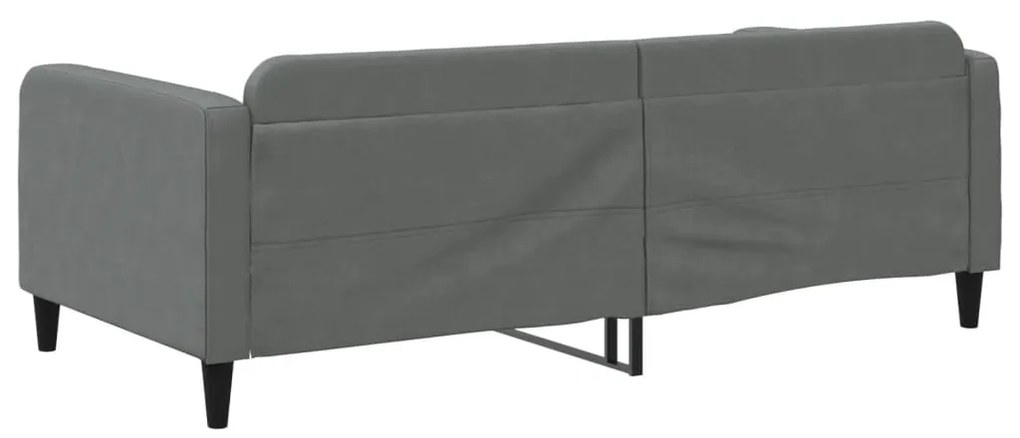 vidaXL Καναπές Κρεβάτι Σκούρο Γκρι 100x200 εκ. Υφασμάτινος