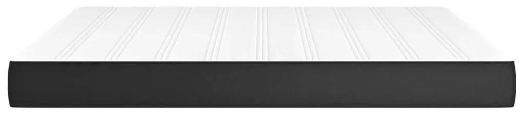 vidaXL Στρώμα με Pocket Springs Μαύρο 160x200x20 εκ. Συνθετικό Δέρμα