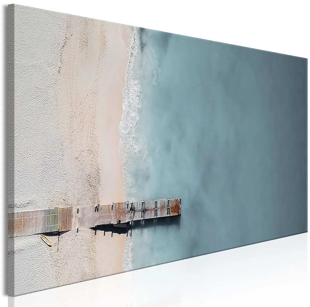 Πίνακας - Sea and Wooden Bridge (1 Part) Narrow Grey 150x50