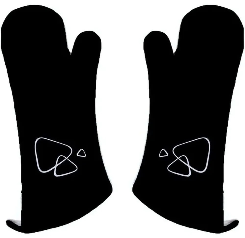 Γάντια Κουζίνας (Σετ 2Τμχ) 223.0702.000 40cm Black Barbecook 100% Cotton