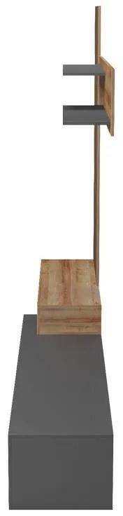 Σύνθετο σαλονιού Litende σε ανθρακί-oak απόχρωση 249.4x42.2x199.5εκ 249.4x42.2x199.5 εκ.