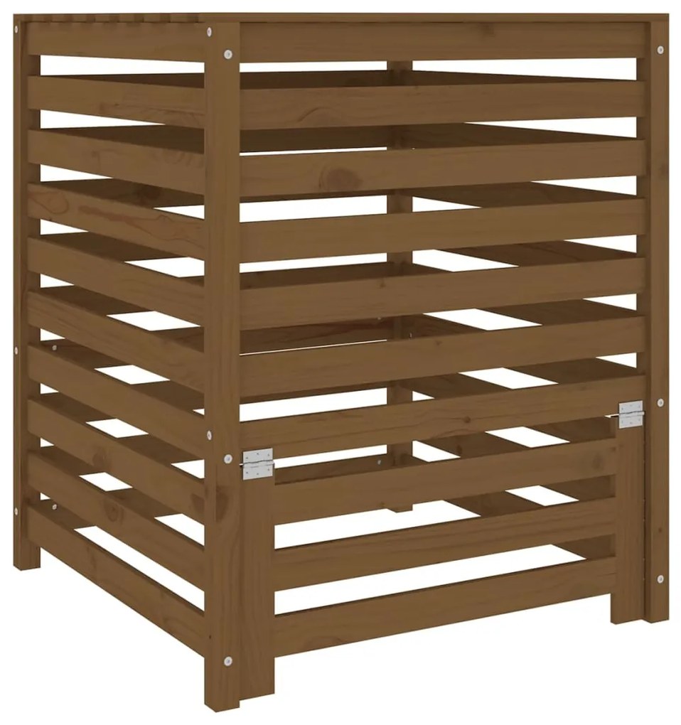 vidaXL Κομποστοποιητής Καφέ Μελί 82,5x82,5x99,5 εκ. Μασίφ Ξύλο Πεύκου