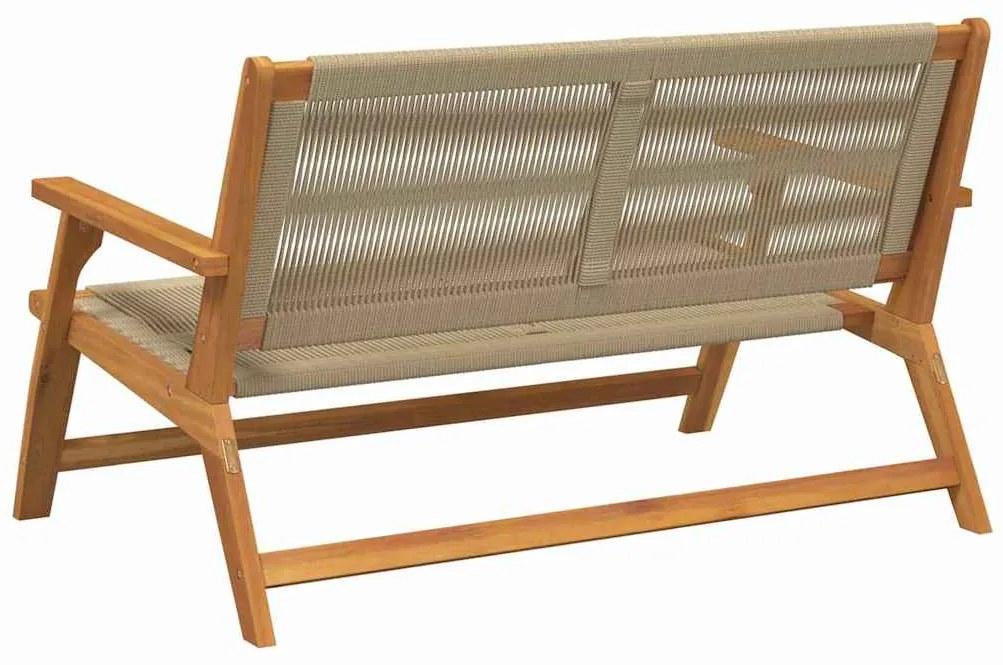 vidaXL Παγκάκι Κήπου Μπεζ 76 x 122 x 73 εκ από Μασίφ Ξύλο Ακακίας