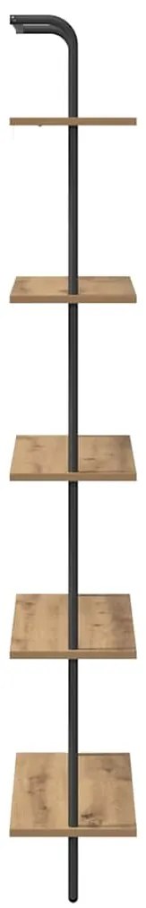 vidaXL Ράφι Βιβλίων artisan δρυς 60 x 24 x 168 εκ. Επεξεργασμένο ξύλο