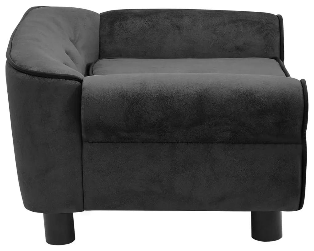 Καναπές - Κρεβάτι Σκύλου Σκούρο Γκρι 72 x 45 x 30 εκ. Βελουτέ - Γκρι