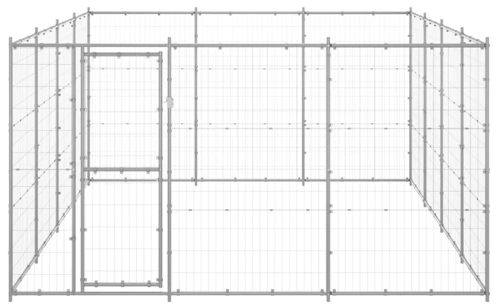 vidaXL Κλουβί Σκύλου Εξωτερικού Χώρου 14,52 μ² από Γαλβανισμένο Χάλυβα