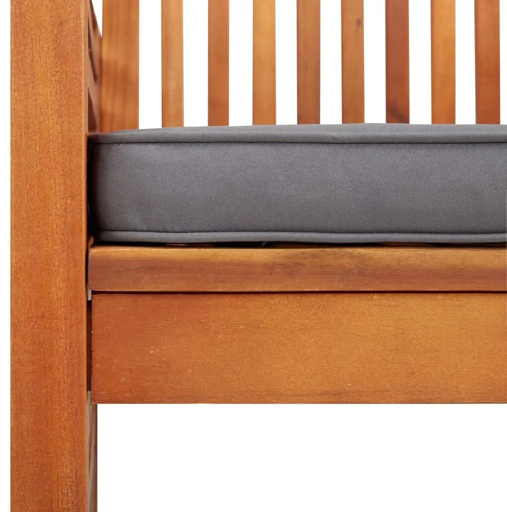 vidaXL Καρέκλα Τραπεζαρίας Κήπου από Μασίφ Ξύλο Ακακίας με Μαξιλάρι