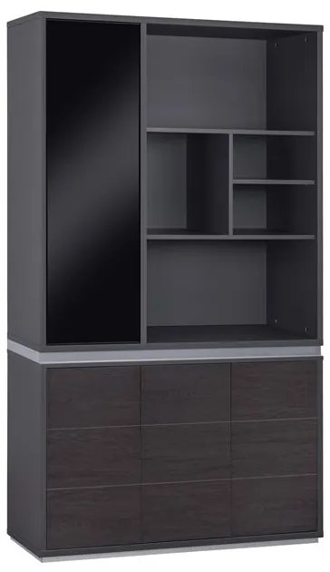 ΒΙΒΛΙΟΘΗΚΗ ΓΡΑΦΕΙΟΥ ΕΠΑΓΓΕΛΜΑΤΙΚΗ ROSEWOOD HM2091L 120Χ40Χ200Υ εκ.