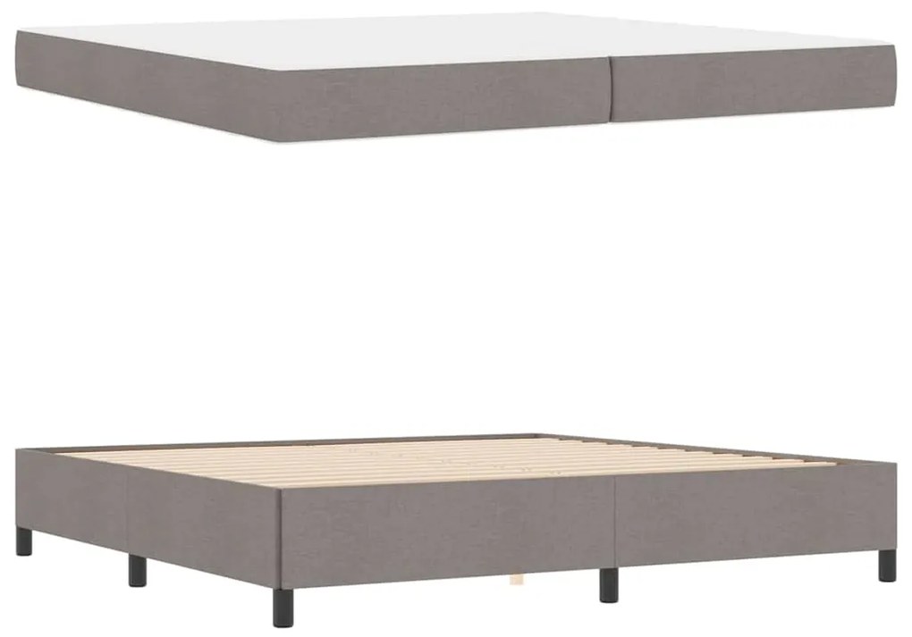 vidaXL Κρεβάτι με ελατήρια Ταμπά και Μαύρο 200 x 200 cm