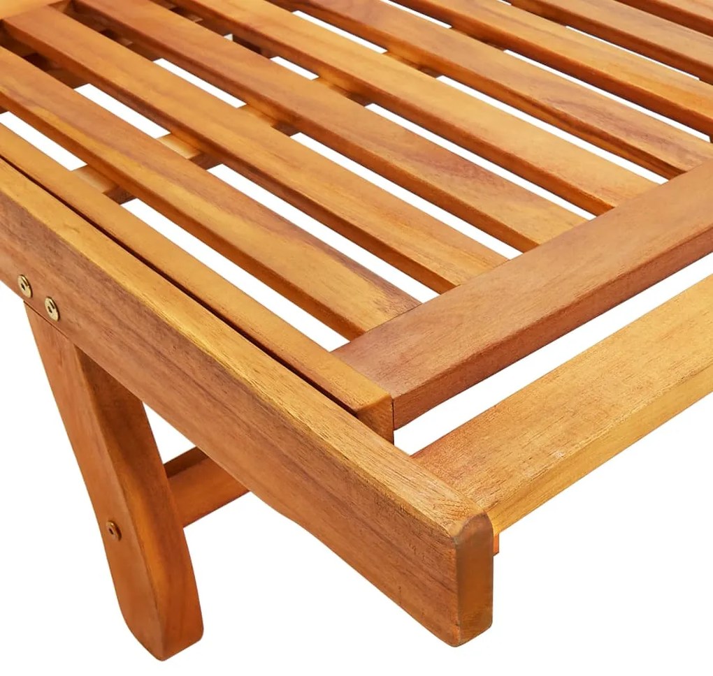 vidaXL Ξαπλώστρες 2 τεμ. από Μασίφ Ξύλο Ακακίας με Μαξιλάρια