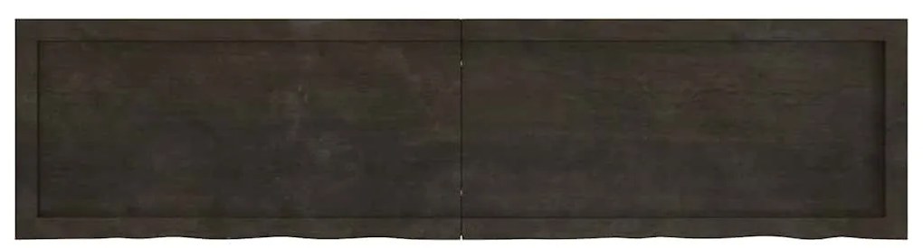 vidaXL Ράφι Τοίχου Σκούρο Καφέ 160x40x(2-6) εκ. Επεξ. Μασίφ Ξύλο Δρυός