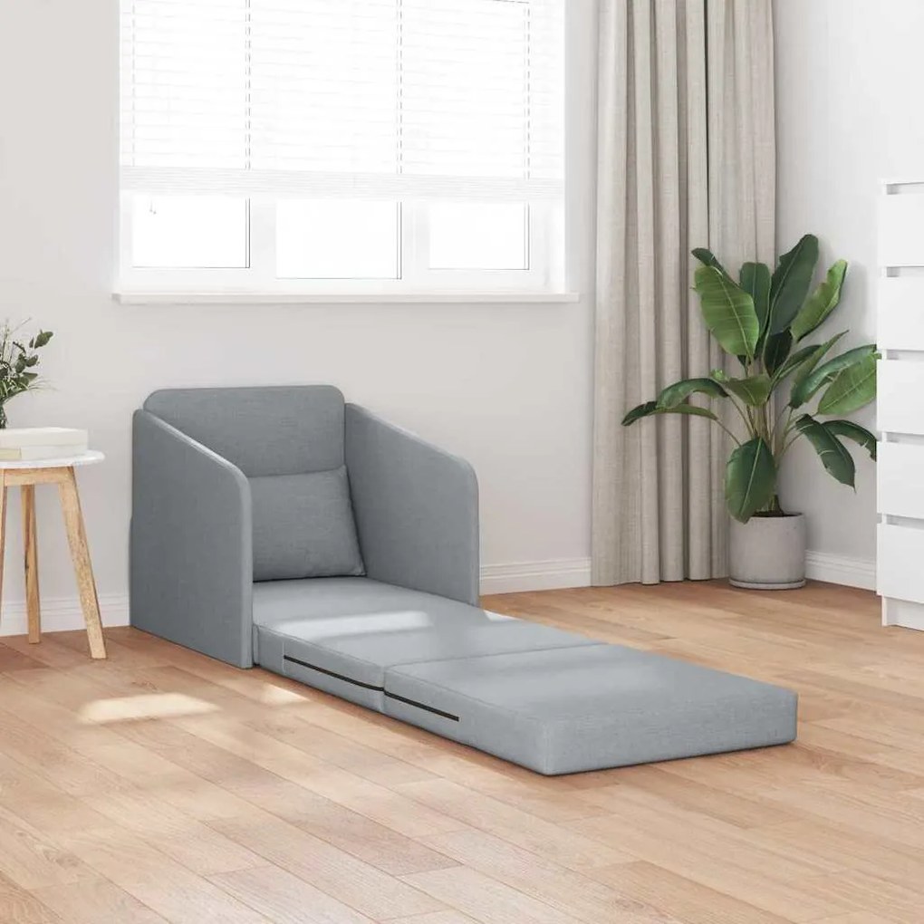 vidaXL Κρεβάτι καναπές Ανοιχτό γκρι 65 x 80 x 83 εκ. ύφασμα
