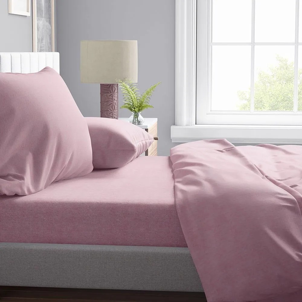 Μαξιλαροθήκη Μελανζέ 07 Pink DimCol 50Χ70 Cotton-Polyester