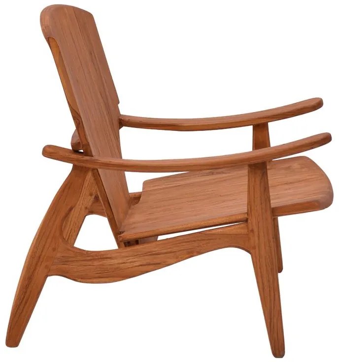 Πολυθρόνα Brazin φυσικό teak ξύλο 72x71x77εκ 72x71x77 εκ.