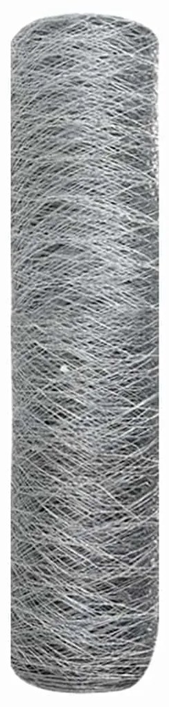 vidaXL Φράχτης Εξαγώνου Ασημί 0,8 x 100 μ Γαλβανισμένος χάλυβας