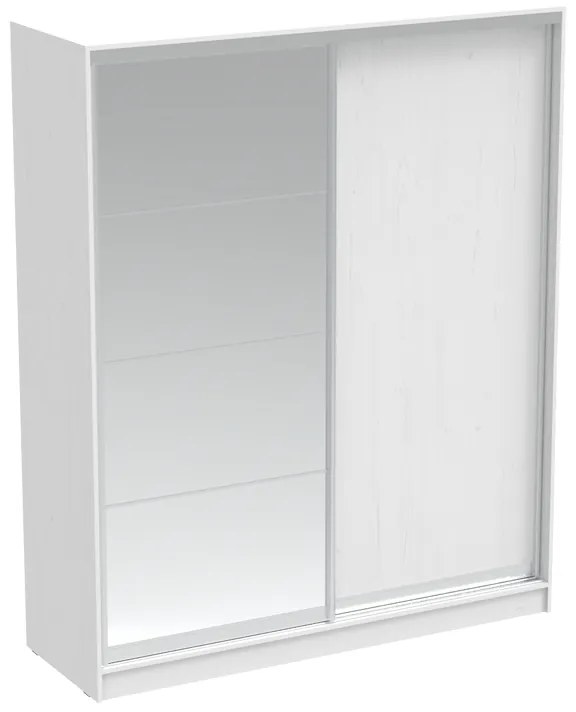 Intrahome Ντουλάπα δίφυλλη συρόμενη με καθρέφτη Aparador Intrahome σε λευκή απόχρωση 180x60x220εκ | SKU: INTRAPA-472111164