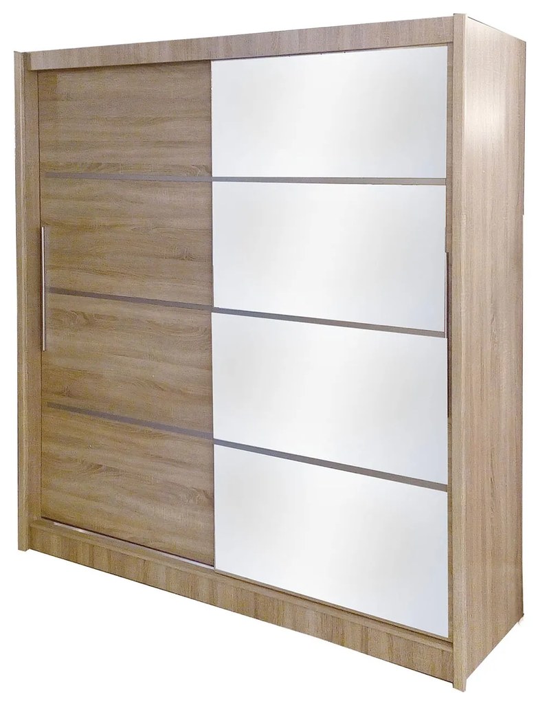 Ντουλάπα Δίφυλλη Ilona Sonoma 205x61x215εκ - TO-ILONA2 - TO-ILONA2