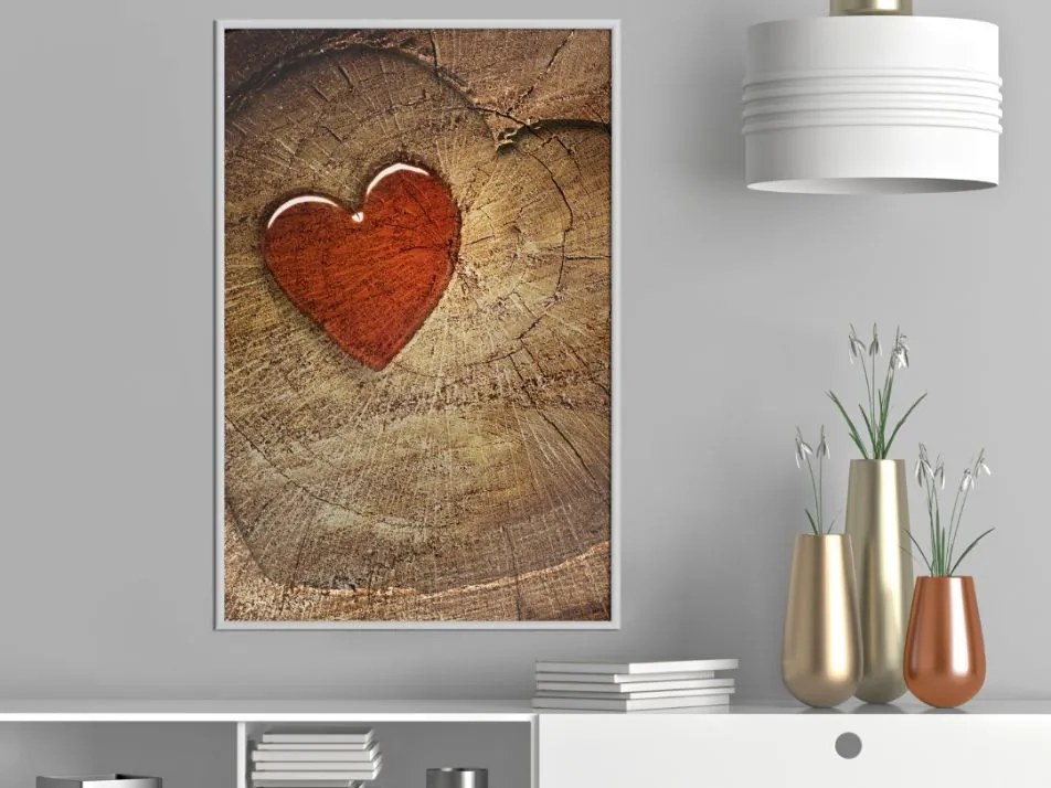 Αφίσα - Carved Heart - 20x30 - Χρυσό - Με πασπαρτού