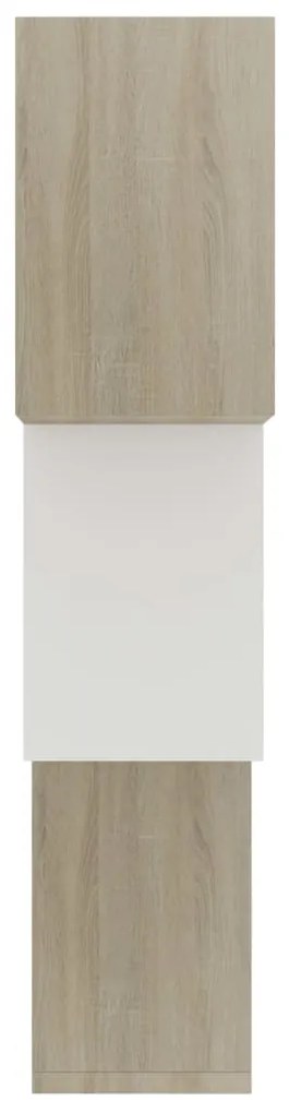 vidaXL Ράφια Κύβοι Τοίχου Λευκά/Sonoma Δρυς 68x15x68 εκ. Μοριοσανίδα