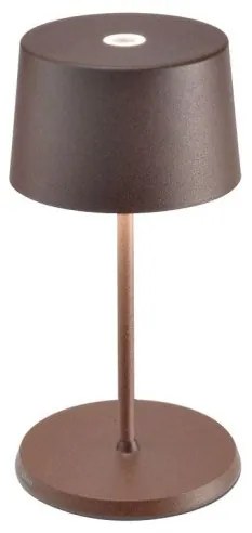 Επαναφορτιζόμενο Επιτραπέζιο Φωτιστικό LED Olivia Mini H22 Φ11 Zafferano-LD0860R3-Σκουριασμένο LD0860R3