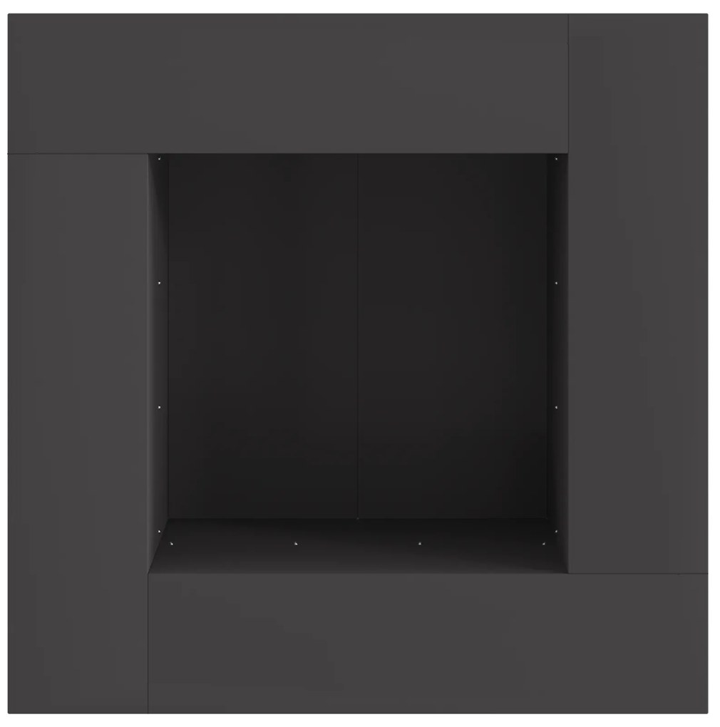 vidaXL Τετράγωνη Μαύρη Εστία Φωτιάς 80x80x40 εκ. από Ατσάλι