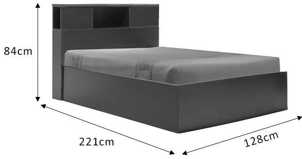 Κρεβάτι  OLYMPUS pakoworld σε χρώμα wenge 120x200εκ