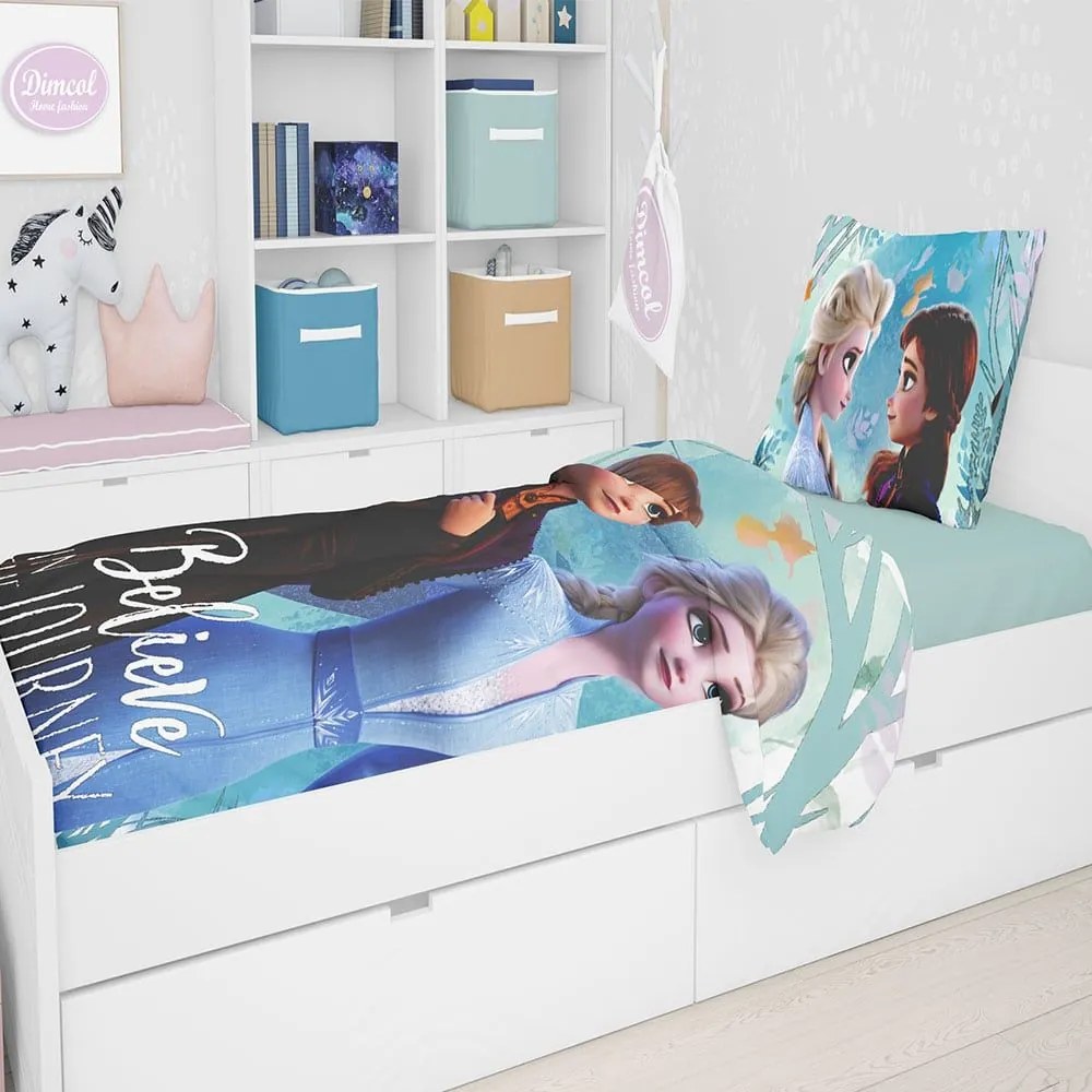 Σεντόνι Παιδικό Σετ 4 τεμ Disney Frozen 984 Digital Print Multi Dim Μονό 165x245cm 100% Βαμβάκι