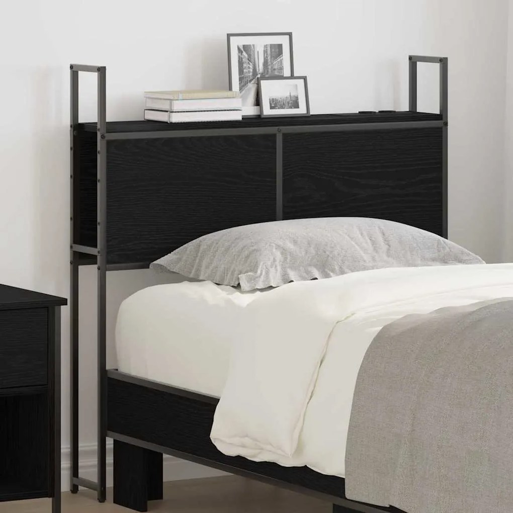 vidaXL Κεφαλάρι Αποθήκης Μαύρη δρυς 75 cm Επεξεργασμένο ξύλο
