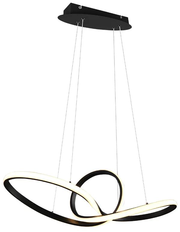 Sansa Μοντέρνο Κρεμαστό Φωτιστικό με Ενσωματωμένο LED σε Μαύρο Χρώμα Trio Lighting R32751132