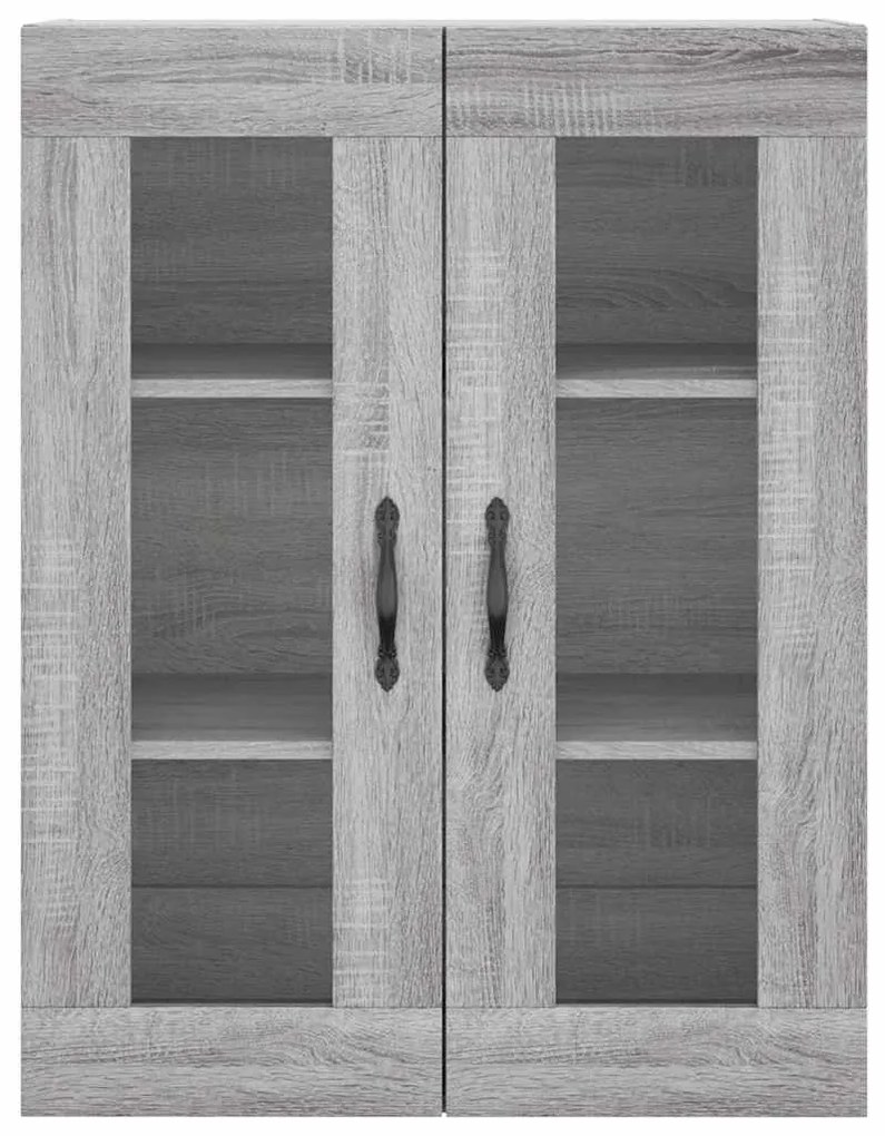 vidaXL Ντουλάπι Γκρι Sonoma 69,5 x 34 x 180 εκ. Επεξεργασμένο Ξύλο