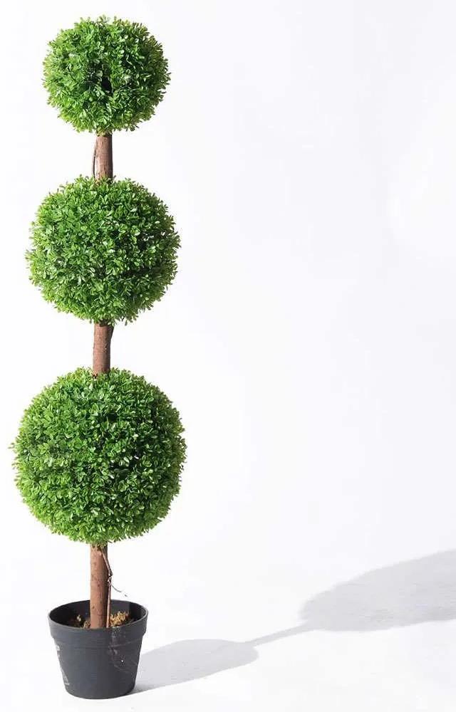 Τεχνητό Δέντρο Πυξάρι Τριπλό 5680-6 120cm Green Supergreens Πολυαιθυλένιο