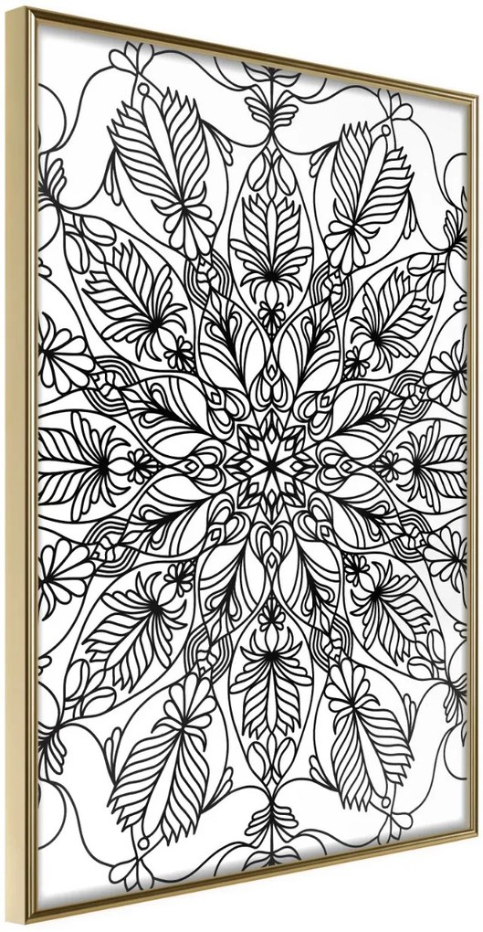 Αφίσα - Colour Your Own Mandala I - 20x30 - Χρυσό - Χωρίς πασπαρτού