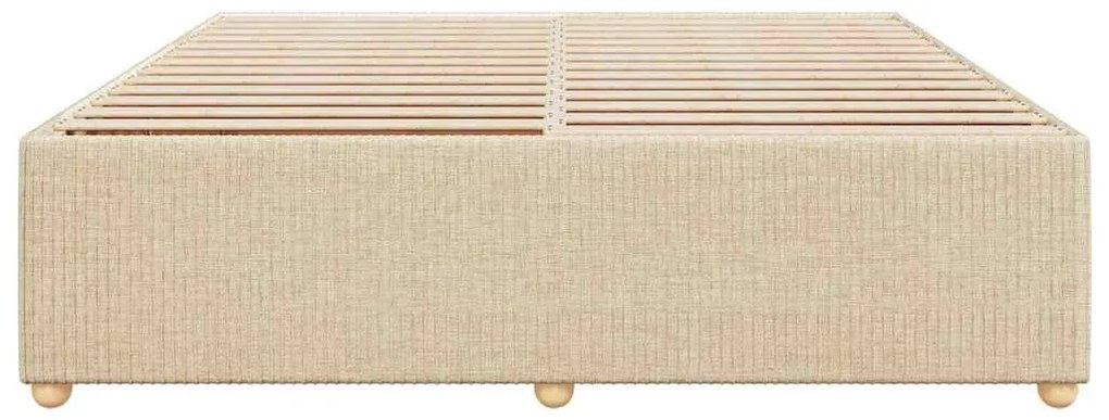 vidaXL Σκελετός Κρεβατιού Χωρίς Στρώμα Κρεμ 180x200 εκ. Υφασμάτινο