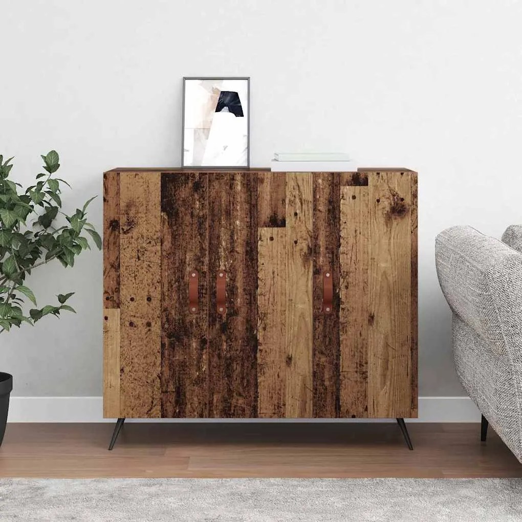 vidaXL Πλαϊνό γραφείο Καφέ 90 x 34 x 80 εκ. Επεξεργασμένο ξύλο