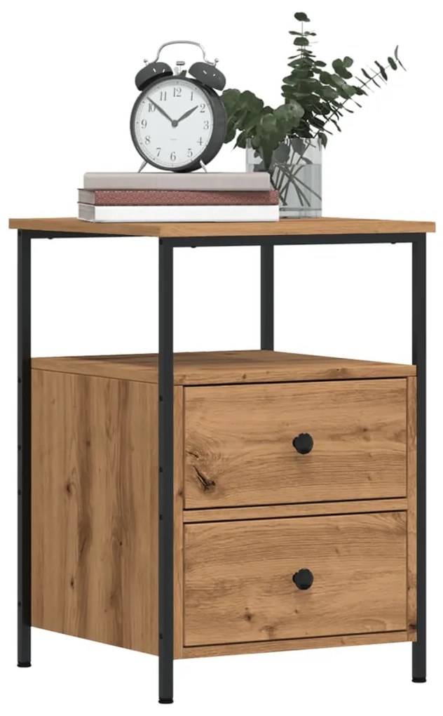 Κομοδίνο τεχνίτης Δρυς 34x35,5x50 εκ. από Επεξεργασμένο Ξύλο