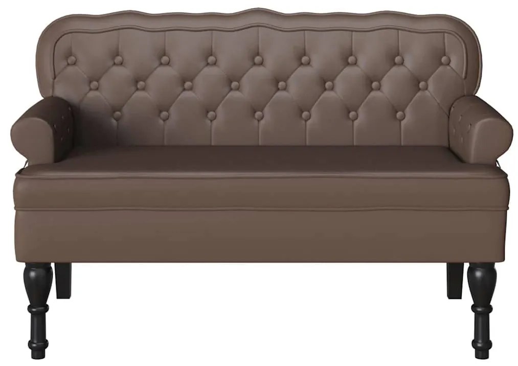 vidaXL Καναπές Chesterfield Καφέ 119.5 x 64.5 x 75 εκ. Τεχνητό Δέρμα