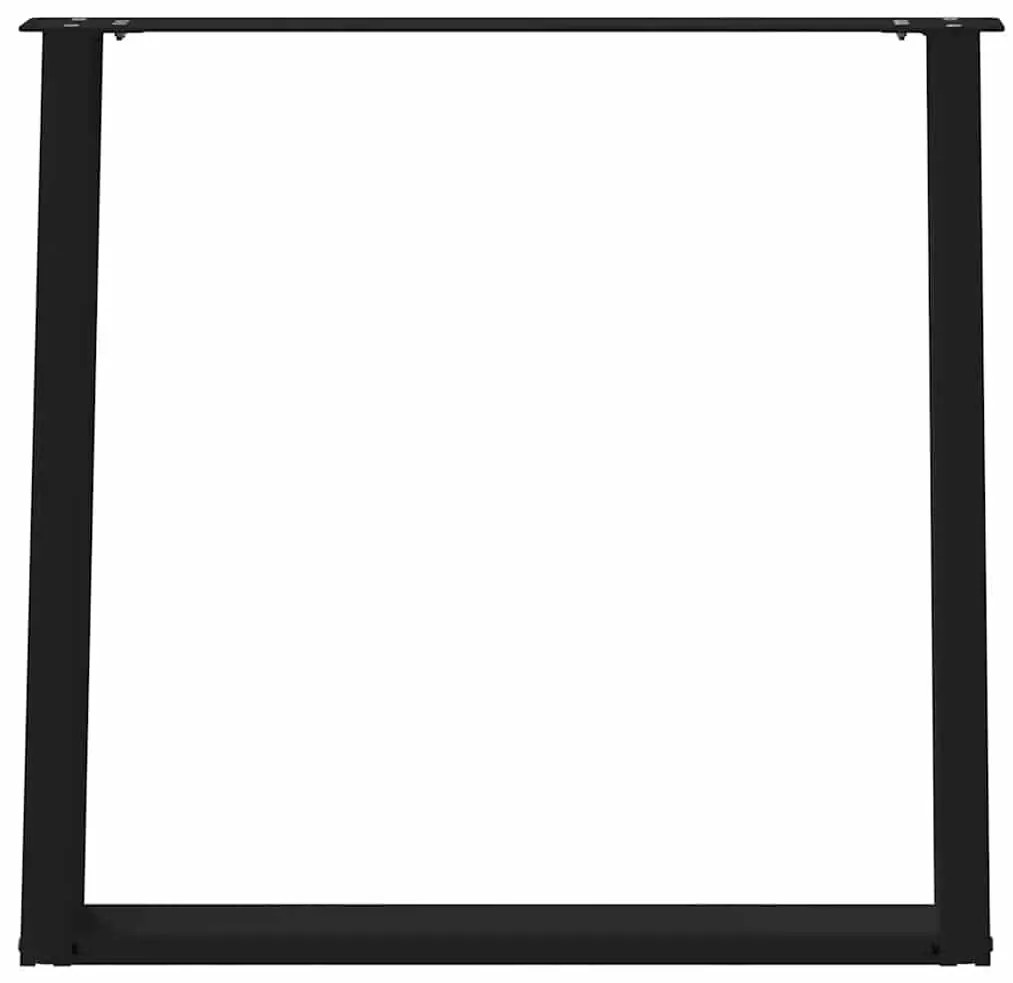 vidaXL Πόδια Τραπεζαρίας σε Σχήμα U 2 τεμ. Μαύρο 70x(72-73) εκ. Ατσάλι