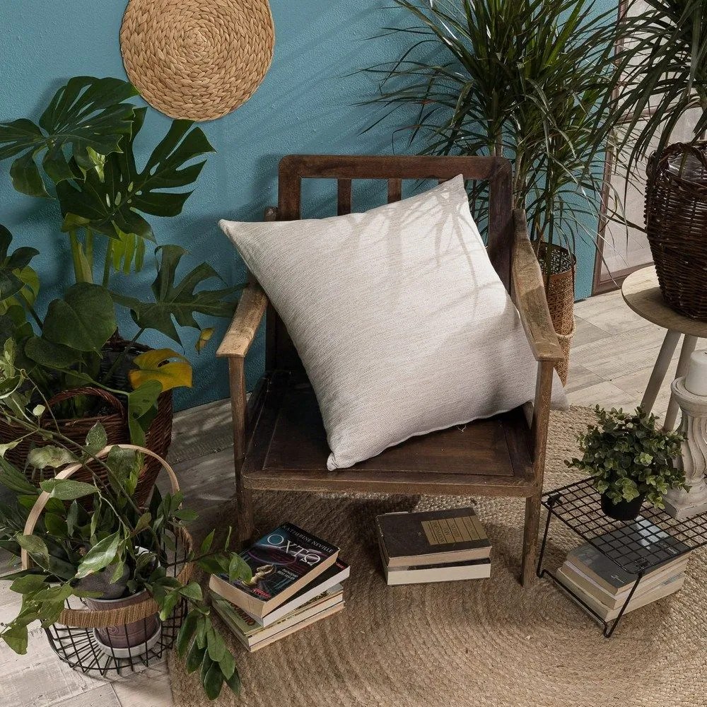 Μαξιλάρι Διακοσμητικό (Με Γέμιση) Ragusta 01 Ecru Teoran 65Χ65 Cotton-Polyester