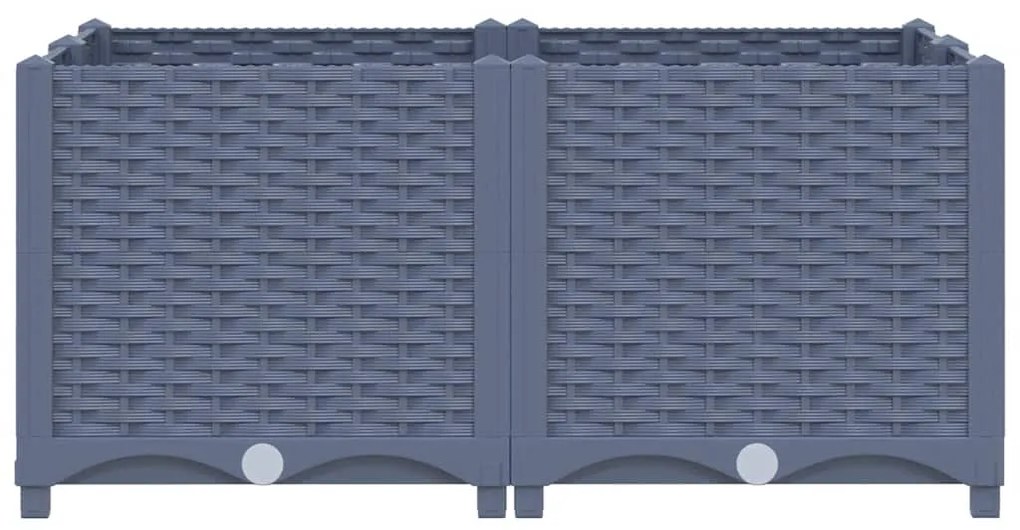 vidaXL Ζαρντινιέρα 80 x 80 x 38 εκ. από Πολυπροπυλένιο