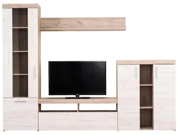 Κέντρο Ψυχαγωγίας - Σύνθεση Arno Γκρί Δρύς - Λευκός Δρύς 262x35x195 εκ.