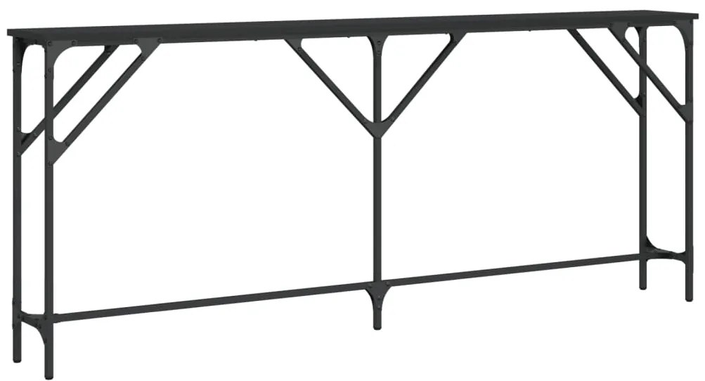 vidaXL Τραπέζι Κονσόλα Μαύρο 180 x 23 x 75 εκ. από Επεξεργασμένο Ξύλο