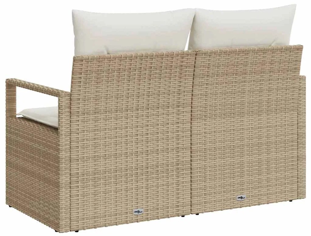 vidaXL Καναπές Κήπου με μαξιλάρι Μπεζ 120 x 62 x 69εκ συνθετικό ρατάν