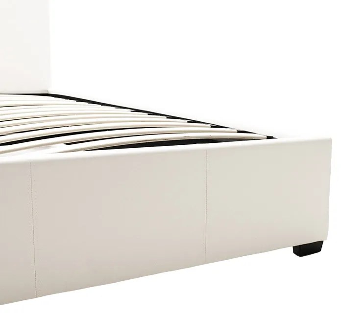 Κρεβάτι Norse pakoworld  pu λευκό με αποθηκευτικό χώρο 160x200εκ