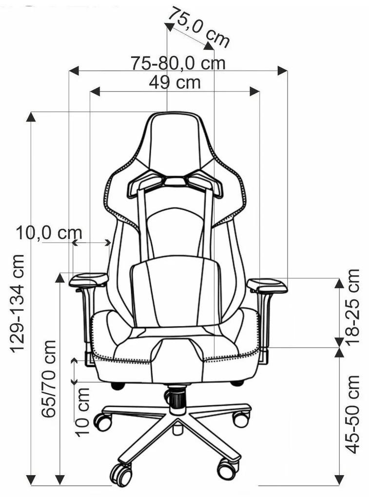 Καρέκλα gaming Houston 1618, Μαύρο, Φλαμουριά, 129x80x75cm, 30 kg, Με ρόδες, Με μπράτσα, Μηχανισμός καρέκλας: Μηχανισμός multiblock | Epipla1.gr