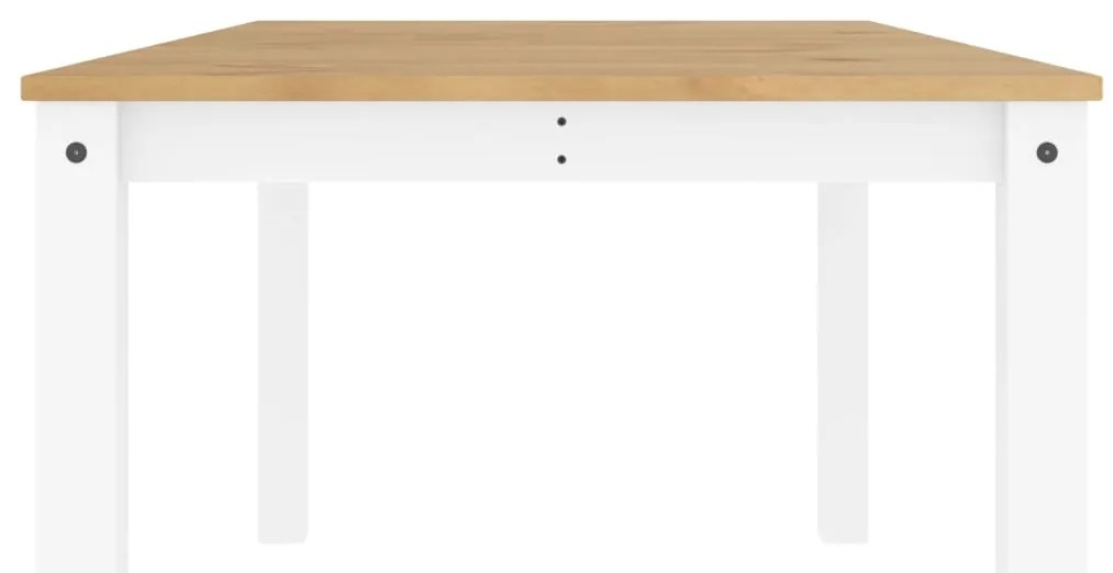 vidaXL Τραπεζαρία Panama Λευκό 180 x 90 x 75 εκ. από Μασίφ Ξύλο Πεύκου