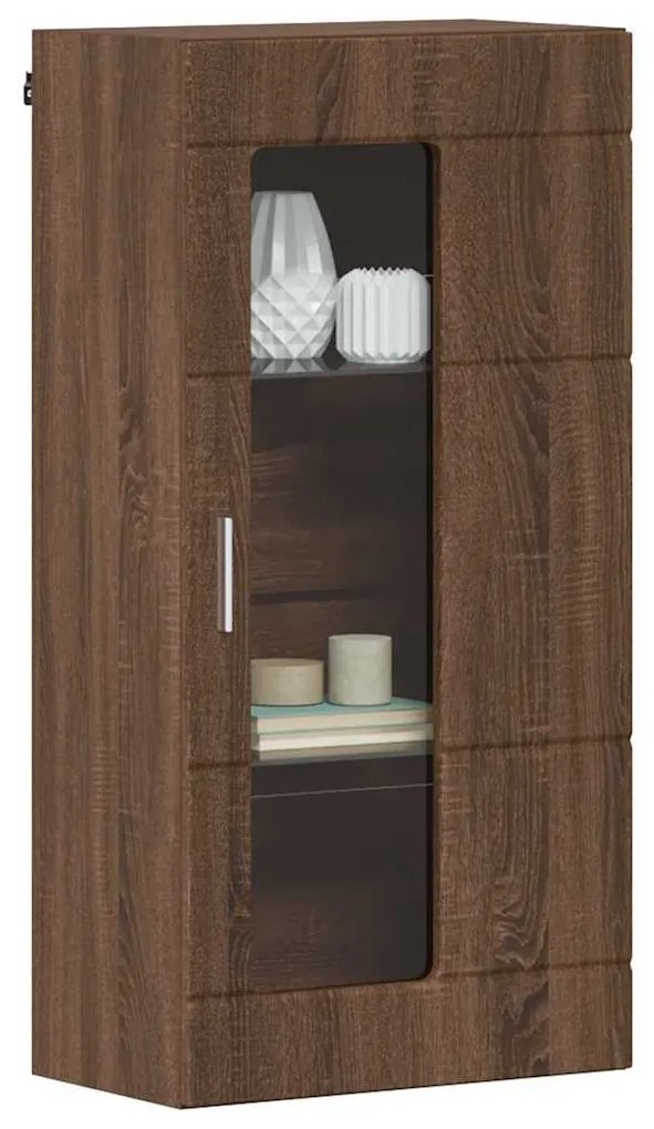 vidaXL Ντουλάπα τοίχου Καφέ δρυς 55 x 29 x 100 εκ Επεξεργασμένο ξύλο