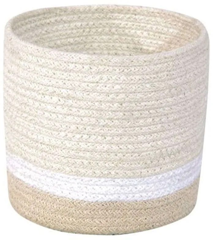 Καλάθι Αποθήκευσης Μίνι LOR-BSK-TRIC-IVO Ivory 15Χ15Χ15Cm Lorena Canals Cotton