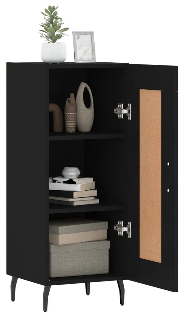 vidaXL Ντουλάπι Μαύρο 34,5 x 34 x 90 εκ. από Επεξεργασμένο Ξύλο